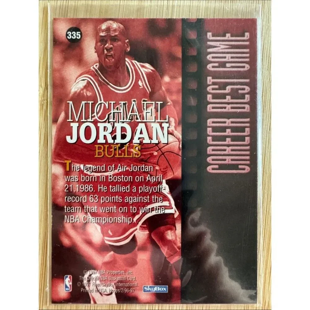 NBA Hoops Michael Jordan Red Bulls Trading Card Career Best Game #335